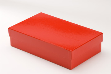 Red gift box. Isolated.