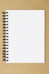 White paper plain notebook