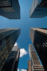 Fototapeta na wymiar Urzędy i drapaczy chmur w dzielnicy finansowej
