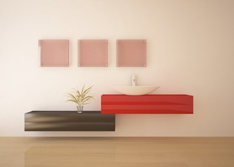 white bathroom concept