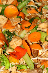 shop suey poisson et légumes, gastronomie chinoise