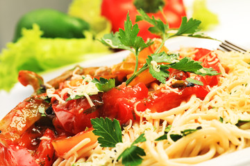 vegetables and pasta