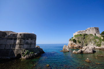 Adriatic Sea and Fort Bokar - Dubrovnik, Croatia