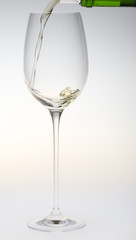 wineglass with white wine