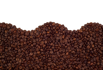 Waves made of coffee beans