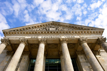 Detail of The Reichstag, the German Parliament