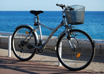 Fototapeta na wymiar Bicycle by the sea