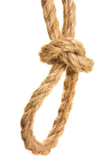 knot tied by a rope