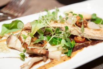 Appetizer with mushrooms