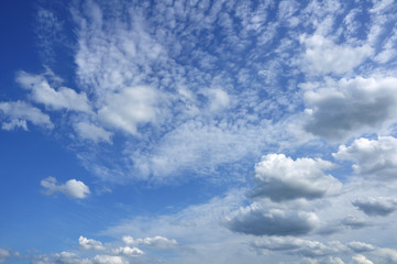 Obraz premium Cumulus and Altocumulus Clouds