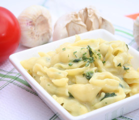 Nudeln mit Spinat
