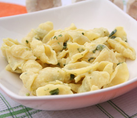 Nudeln mit Spinat