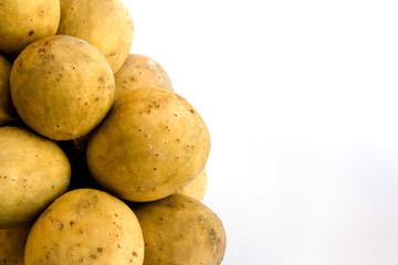 Close up isolate Southern Longsat, Longan, Longkong