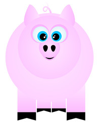 Happy Cartoon Pig
