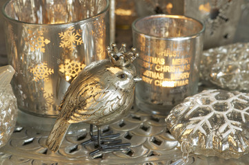 Silver christmas decorations