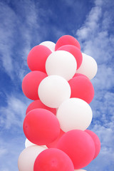 Fototapeta na wymiar splendid balloons on the sky