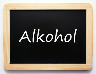 Fototapeta premium Alkohol - Konzept Tafel