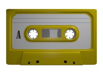 Tape Leer Cassette Freisteller Gelb