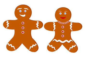 Obraz premium Gingerbread couple