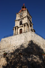 Der Uhrenturm in Rhodos Stadt