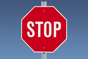 Blank Stop Sign