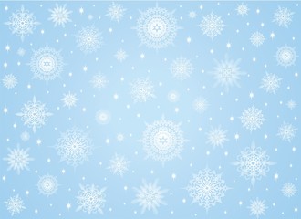 Fiocchi di Neve in Cristalli-Crystal Snowflakes Background