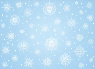 Papier Peint photo autocollant Dessiner Fiocchi di Neve in Cristalli-Crystal Snowflakes Background