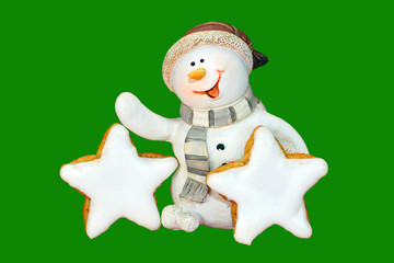 winkender Schneemann