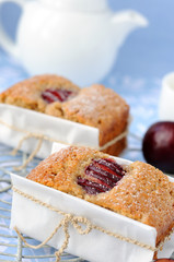 Rye cake with plums