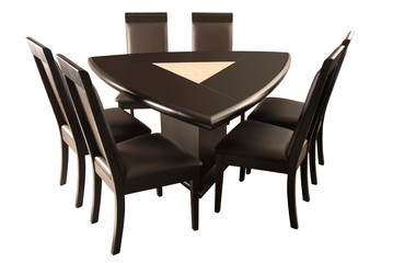 Mesa comedor triangular