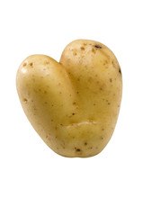 heart-shaped potato (clipping path )