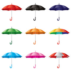 Fototapeta na wymiar umbrellas in different colours