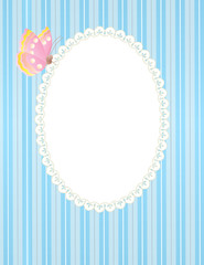 Template frame design for greeting card