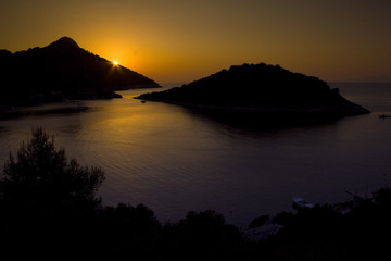 Zachód słońca na Adriatyku