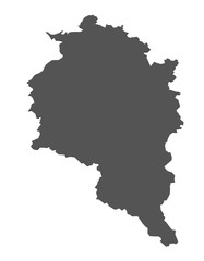 Obraz premium Karte von Vorarlberg - isoliert