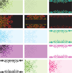 Set of decorative cards