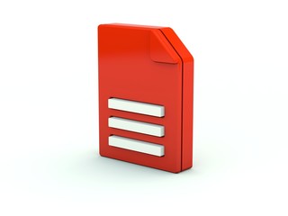 File icon. Red series