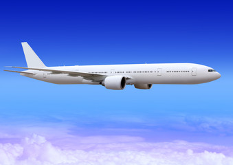 Fototapeta na wymiar Samolot nad chmurami Aerosphere