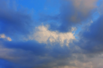 Fototapeta na wymiar Background of sky with thunderclouds.