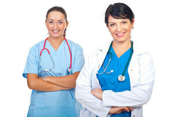 Fototapeta premium Attractive happy doctors women