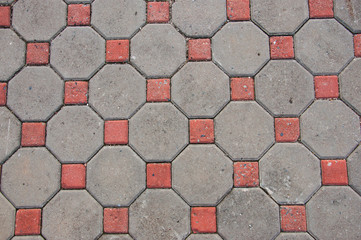 Brick on ground