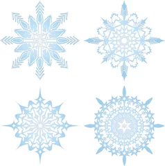 Papier Peint photo Dessiner Cristallo di Neve-Crystal Snowflake-Vector