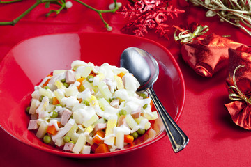 traditional Czech Christmas potato salad