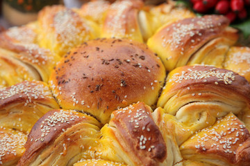 Closeup of delicious homemade bred