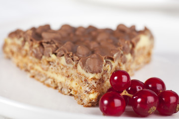 Chocolate Almond Cake With Currants.
