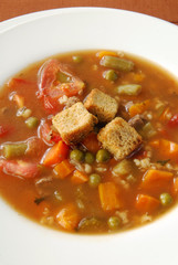 Close up shot of soup