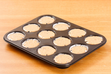 Raw cupcake dough