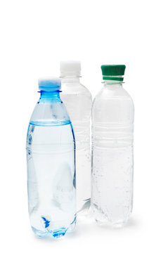 Bottles with drinking water
