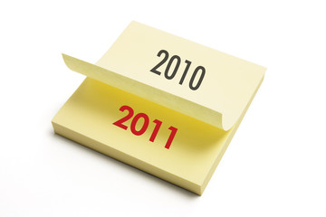 New Year and Post-It Note Pad