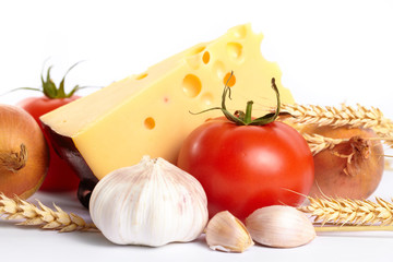 fresh vegetables with cheese